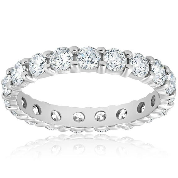 Pompeii 2ct Prong Diamond Eternity Ring 950 Platinum (G/H,I1)