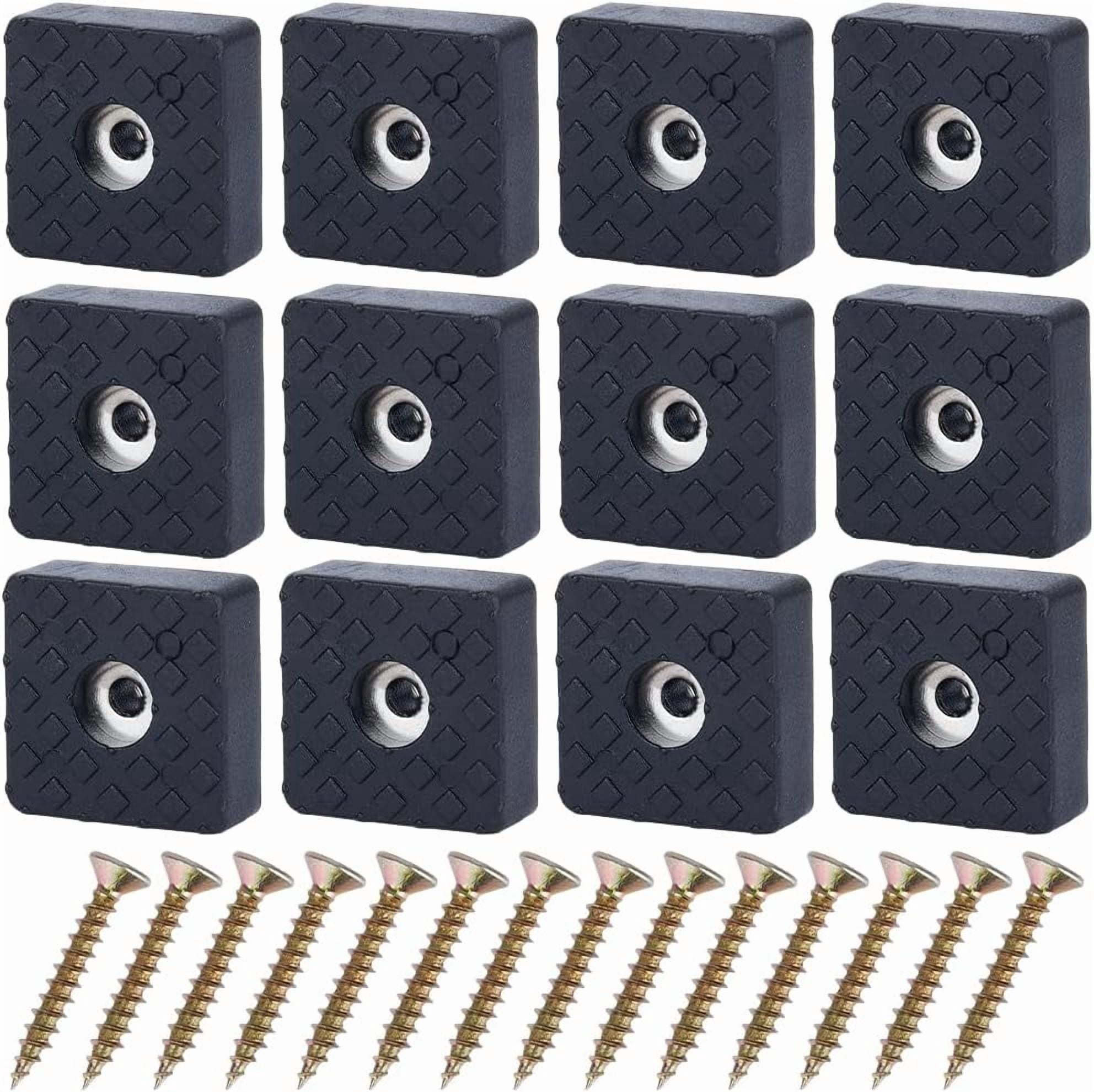AGFELO 4-Pack Rubber Caster Cups – Round Non-Slip Wheel Stoppers For Chairs, Sofas, Beds & Furniture, Noise-Reducing Floor Protectors