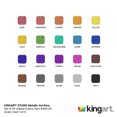 thumbnail image 2 of Kingart, Soft Grip Metallic Gel Pens, 2.0mm Ink Cartridge, Set of 20, 2 of 8
