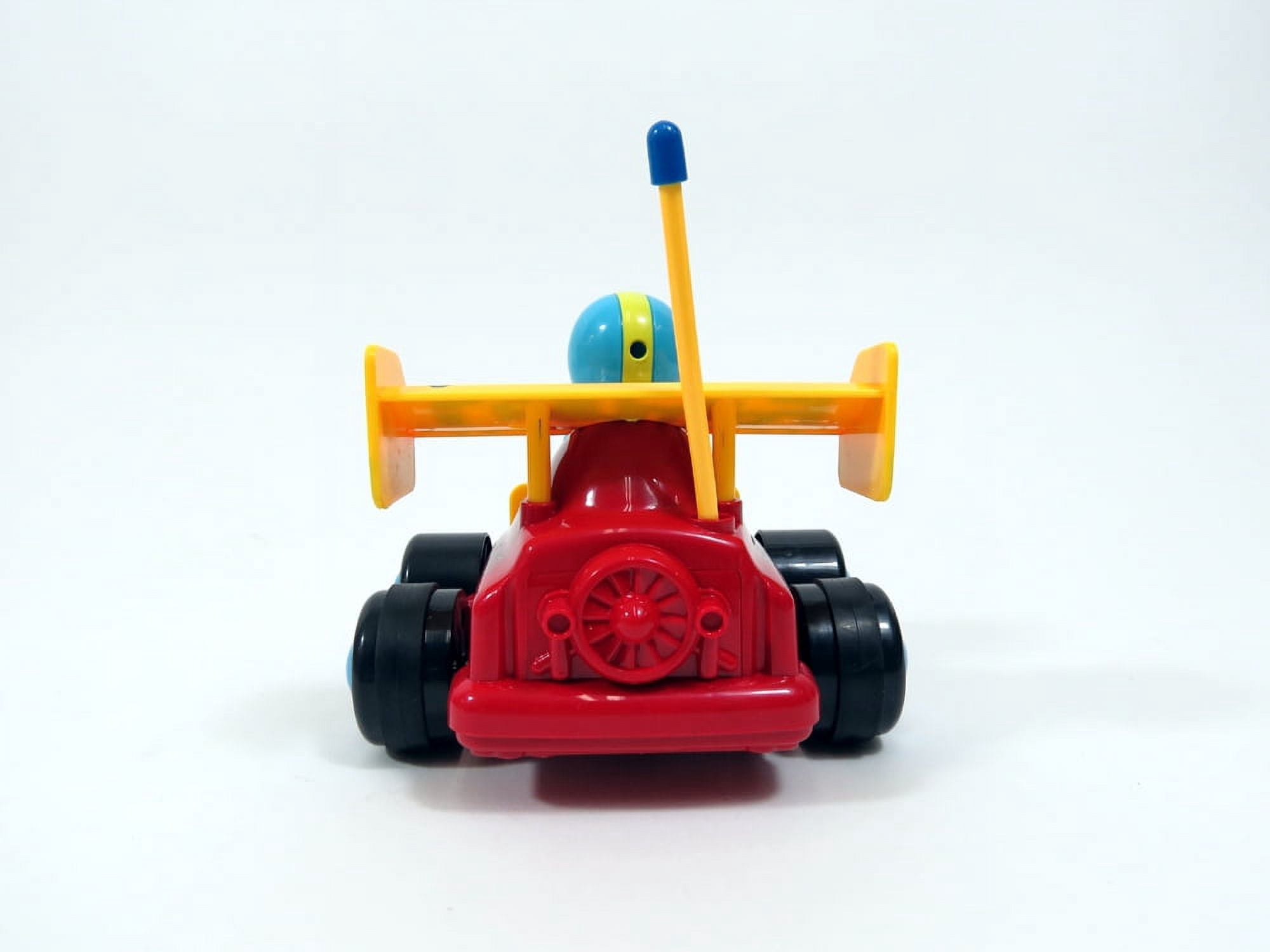 PlayWorld Gobbles of Giggles 4" Cartoon RC Formula Race Car Toy For Toddlers - Red
