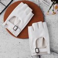 thumbnail image 7 of FRCOLOR Masteelf Gloves 1 Pair Elegant White Fingerless for Women with Finger Holes, 7 of 7
