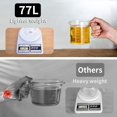 thumbnail image 3 of Vaso medidor de vidrio transparente de 77 litros, 300 ml con boquilla en forma de V, 3 of 7