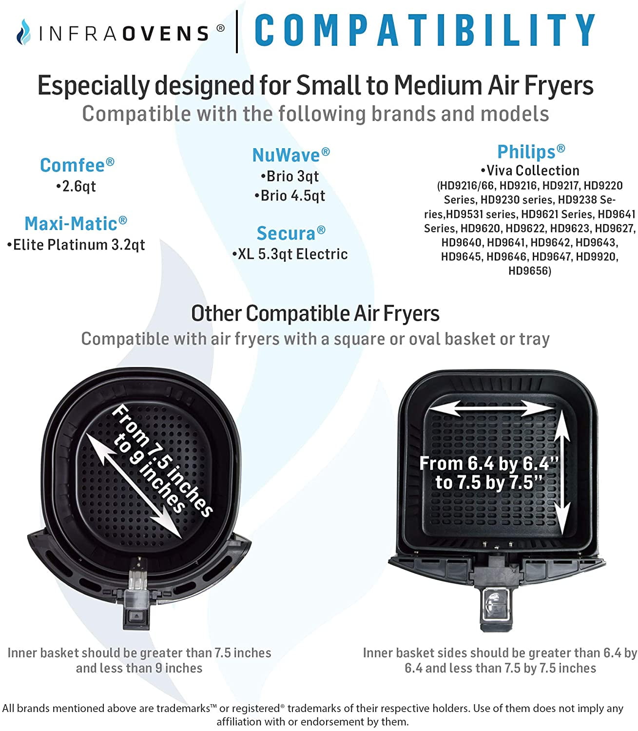 Air Fryer Accessories Compatible with Dash Emeril Lagasse Cosori Gourmia  +MORE 