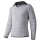 thumbnail image 2 of Blusa y camisa de manga larga con cuello vuelto para hombre, informal, de moda, de color liso, con media cremallera, manga larga, cuello alto, blusa de poliéster para hombre, 2 of 8