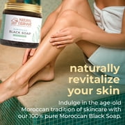 Natural Elephant Moroccan Black Soap 7oz Traditional Hammam Beldi Soap 100% Natural for exfoliating and cleansing (Eucalyptus Essential Oil 200g (7oz))
