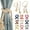 Beige, variant on 2Pcs Natural Cotton Curtain Rope Tiebacks-Handmade Curtain Decorative Holdbacks Rural Style Drapery Tieback