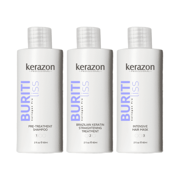 Brazilian Keratin Straightening Treatment Kit Keratina KERAZON Buriti Liss Collagen Pro For All Hair Types