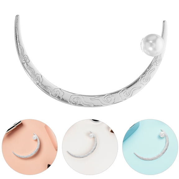 WRITWAA Hairsticks for Women Crescent Moon Barrette for Leisure 1Pack