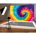thumbnail image 4 of 10 x 8 ft 60s 70s 80s 90s Colorful Rainbow Tie Dye Photography Backdrop Spiral Tie Dye Wall Decor Hippie Birthday Theme Party Decorations Background Parade Party Decor Photo Booth Props Backdrops, 4 of 5
