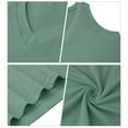 thumbnail image 5 of 2 Pack Womens Tank Tops Summer V Neck Sleeveless Loose Casual Blouses Beach Vacation Outfits Shirt Grey & Green XL, 5 of 6