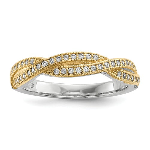 Jewelrypot Sterling Silver Goldplated CZ Brilliant Embers Polished