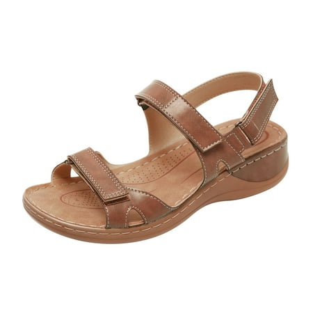 HTGFGMGW Walking Sandals Women Women Summer Slipper Long Slipper Socks Slip On Women Indoor Casual Open Toe Soft Slipper Socks Shower Shoes Bedroom Essentials Brown