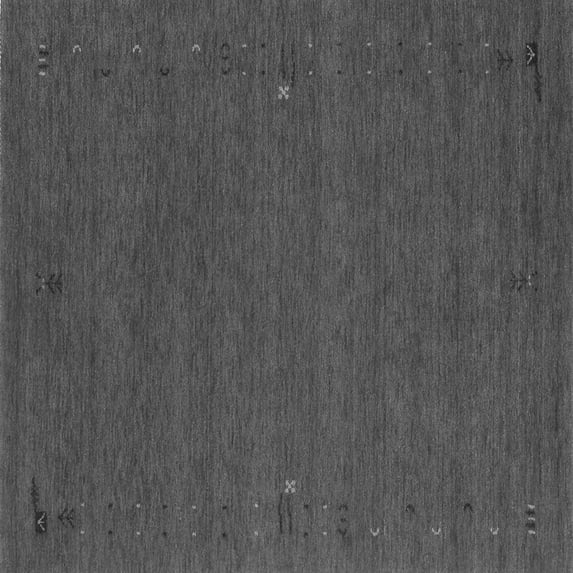 Ahgly Company Indoor Square Abstract Gray Contemporary Area Rugs, 5' Square