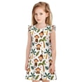 thumbnail image 1 of Fotbe Monkeys Swinging from Palms Vestido de Dormir para Niñas de 3 a 10 Años, Mangas Cortas, Estilo Princesa, Pijama Camisón con Mangas Voladas-Large, 1 of 6