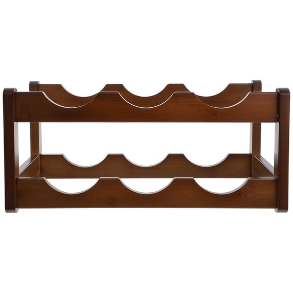WHAMVOX 1Set Bamboo Bottle Holder Rectangular Wine Rack for Room and Bar