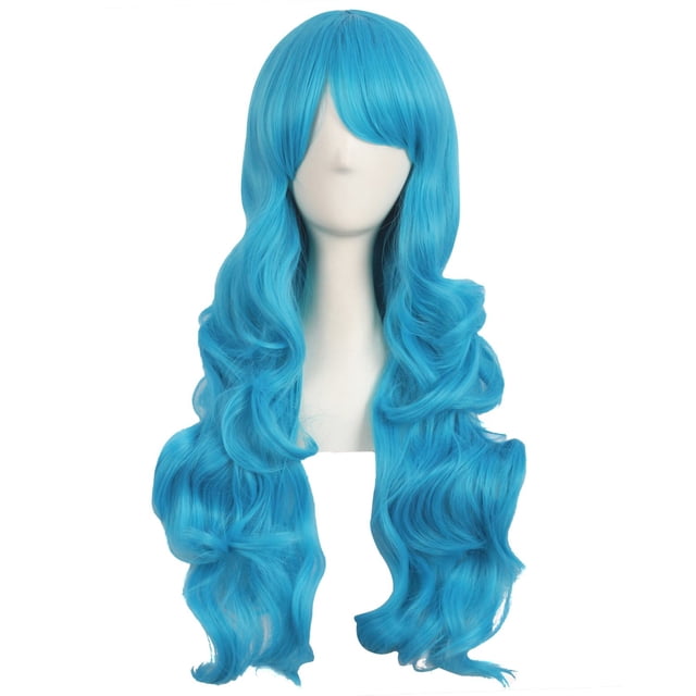 LinYooLi 28 Pouces/70 cm Perruque Synthétique Cheveux Longs Bouclés (Brun Blond Mélangé)