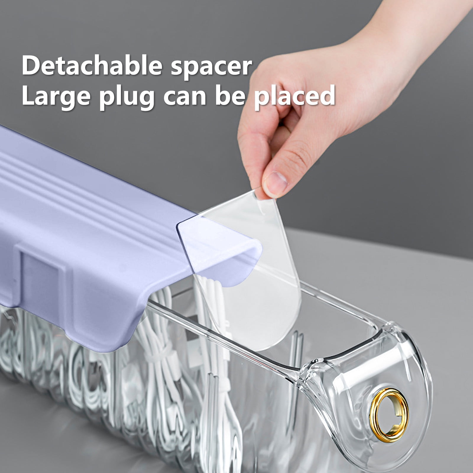 Jaune Double Couche Boîtes De Rangement De Câbles Transparentes