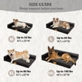 thumbnail image 2 of Exclusivo Mezcla Orthopedic Dog Bed with Washable Cover 36"x24", Jacquard Fluff Pet Sofa Bed with 2-Sided Bolsters for Medium Dogs, Black, 2 of 9