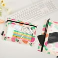 thumbnail image 4 of Cute Strawberry 2 Pack Pencil Pouch for 3 Ring Binder Smooth Zipper Folders with Pockets Clear Window Pencil Case, 4 of 6