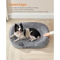thumbnail image 4 of Feandrea Cama para Perros Grandes, 91 x 68 x 18 cm, Funda Extraíble y Lavable, Forro Repelente al Agua, Bordes Elevados, Gris Claro, 4 of 5