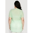 thumbnail image 5 of Womens Plus Size Sheer Textured Knit Tunic Top, 5 of 5