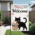 thumbnail image 6 of Unbranded 18 in x 12 in Burlap Easter Cat Outdoor Flag, Double Sided, 6 of 6
