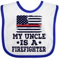 thumbnail image 3 of Inktastic Firefighter Uncle Fireman Nephew Boys or Girls Baby Bib, 3 of 4