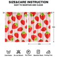 thumbnail image 2 of Nursery Curtains Boys Girls Kids Strawberry Print Pattern Window Drapes for Living Bedroom Playroom Room Decor Rod Pocket 42x54 Inch 2 Panels, 2 of 2