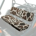 thumbnail image 2 of Binienty UTV Accessories Seat Covers Compatible With Kawasaki Mule 300 3010 3020 4000 4010 2001-2023 2025 Brown Cow Print Heavy Duty Anti-scratch UTV Seat Cover Set of 2, 2 of 8