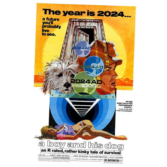 Boy And His Dog A Don Johnson Movie Poster 12x16 Print on Metal Sign 12in x 16in Square Adults AB Posters