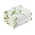 thumbnail image 2 of 2 Pcs Hand Towel Set Cute Daisies and Leaves Cotton Absorbent Soft Face Towels Bath Towels for Bathroom Kitchen Shower Hotel Decor 16"x28", 2 of 8