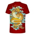 thumbnail image 5 of Qertyioot Hommes Imprimer Manches Courtes Col Rond T-shirt Mode Casual Pull Top Moins de 10 $, 5 of 5