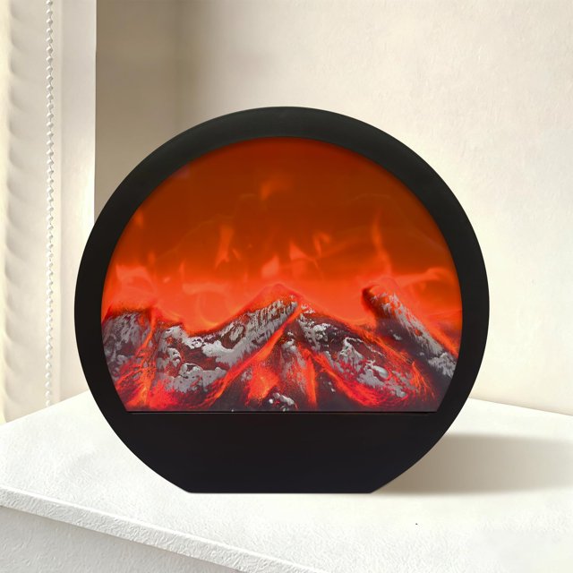 Farol decorativo para chimenea WLHONG, circular, de plástico negro