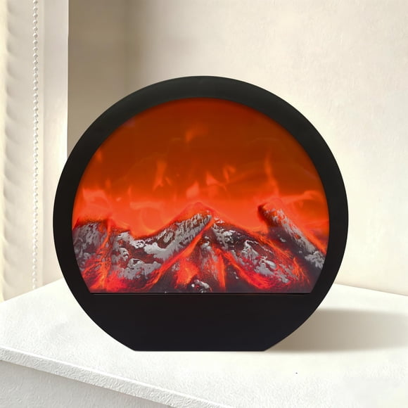 Farol decorativo para chimenea WLHONG, circular, de plástico negro