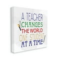 thumbnail image 3 of Stupell Teacher Changes The World Phrase Inspirational Painting Gallery Wrapped Canvas Print Wall Art, 3 of 7