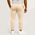 thumbnail image 4 of Men's Tall Fleece Sweatpants Long Drawstring Joggers with Pockets, Relaxed Fit for Lounge & Casual Athletic Wear​ Beige M, 4 of 4