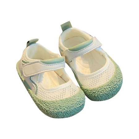 

Toddler Girl Shoes Summer New Mesh Breathable Non Slip Casual Sports Shoes Baby Boy Sneakers Green 2 Years-2.5 Years