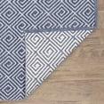 thumbnail image 4 of Geo Diamond Blue/Ivory Handwoven Wool Rug, 8' x 10', 4 of 6