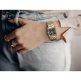 thumbnail image 6 of ELLEN TRACY Women’s Gold Bracelet Watch – Black Square Dial with Faceted Crystals, 6 of 6