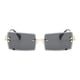 thumbnail image 1 of Gafas de sin borde de lentes de modernos para la playa de compras de viajes de viaje al aire libre Todo gris, 1 of 8