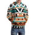 thumbnail image 5 of Colorful Geometric Lines Men's Women Vintage 3D Hooded Sweatshirt - All-Season Loose Fit Streetwear, 5 of 6