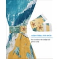 thumbnail image 4 of Blue Summer Beach Blackout Curtains, French Door Curtains for Door Window, Coastal Sea Turtle Privacy Drapery for Patio/Sidelight Doors, 1 Panel with Tieback, 54 x 72 Inches, 4 of 6