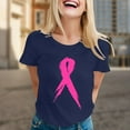 thumbnail image 2 of Cancer Shirts Women Fight Cancer Shirt Cancer Awareness Tshirt Pink Ribbon Cancer Awareness T-Shirts Inspirational Fight Boxing Tee Top (Navy, M), 2 of 4