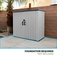 thumbnail image 6 of Lifetime Polyethylene Utility Storage Shed, 75.9 in. x 43.5 in. x 69.6 in., Gray, (60426), 6 of 12