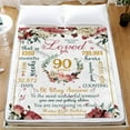 thumbnail image 2 of LHSHID 90th Happy Birthday Blanket for Woman 90th Birthday Decorations for Women 90 Year Old Birthday Gift Ideas for Her Wife Daughter Sister Friend Flower Soft Throw Blanket 40"x50", 2 of 8