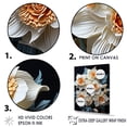thumbnail image 3 of Designart "Blossoming White And Orange Daffodils I" Daffodils Floater Framed Wall Art Prints, 3 of 5