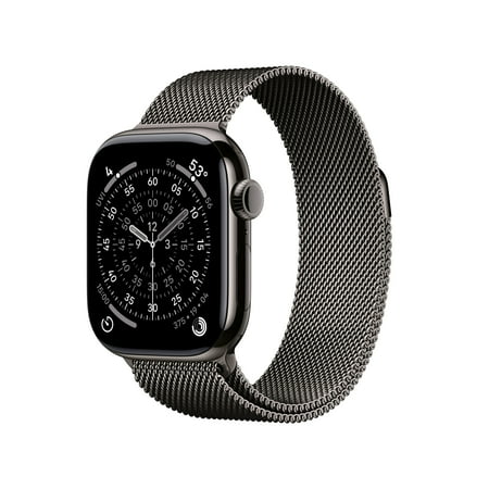 Apple Inc. Apple Watch Series 11 [GPS + Cellular 42mm] Smartwatch with Slate Titanium Case with Slate Milanese Loop