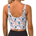thumbnail image 3 of Lsque American Gnomes Printed Women'S Sports Bra, Compression, Moisture Wicking, High-Impact Sports Bra For Women,Supportive sports bra-Medium, 3 of 9