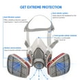thumbnail image 6 of Innens 17 in 1 Half Face Gas Mask Facepiece Spray Painting Respirator Safety Suit 6200, 6 of 13