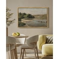 thumbnail image 2 of Drsoum Large Vintage Landscape 24x36in Brown Framed Mountain River Decor Bathroom Office Hallway Decor, 2 of 6